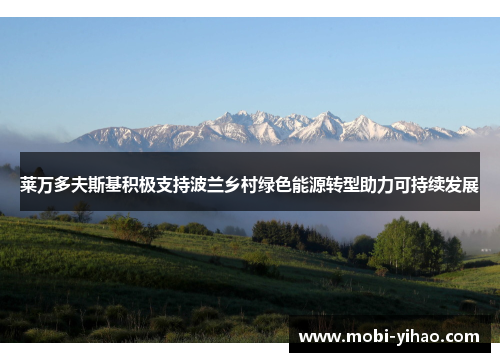 莱万多夫斯基积极支持波兰乡村绿色能源转型助力可持续发展
